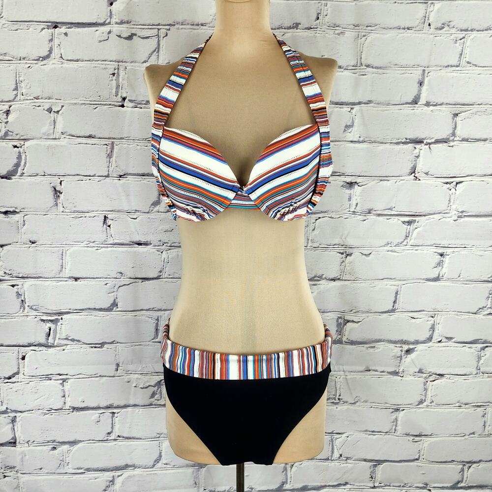 Captiva Bikini Womens L Striped top with matching bottoms